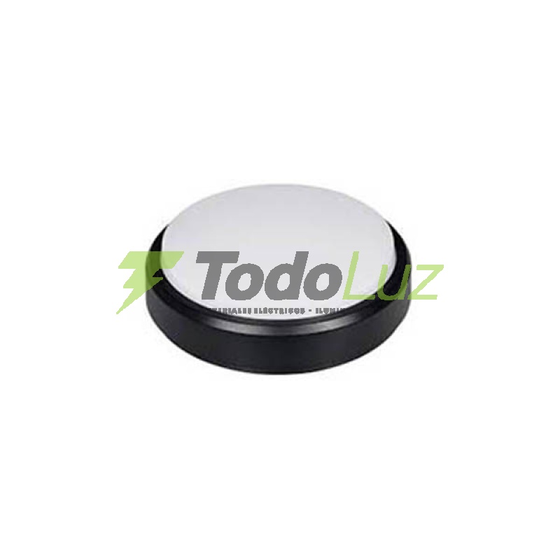 TORTUGA LED 12 W REDONDA NEGRA LUZ CALIDA