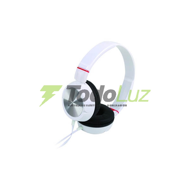 AURICULAR CON CABLE VINCHA EXTRA BASS BLANCO/NEGRO
