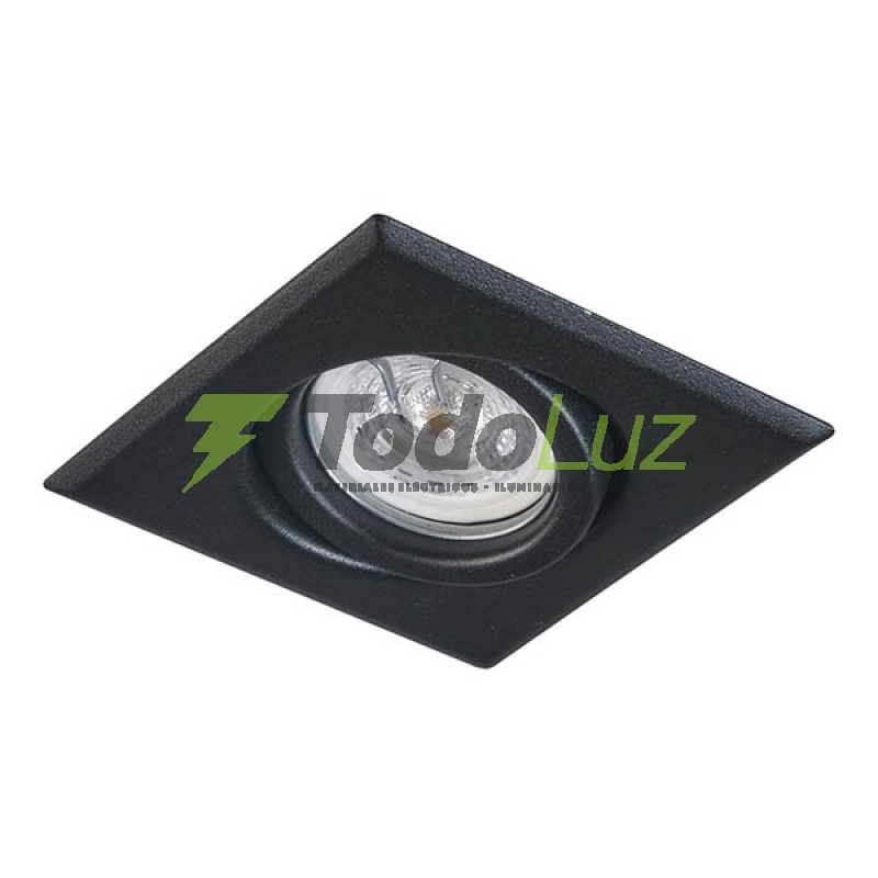SPOT EMBUTIR DIREC. CUADRADO ZOCALO GU-10 NEGRO