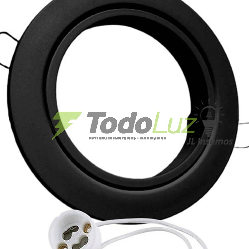SPOT EMBUTIR REDONDO MOVIL P/AR-111 NEGRO