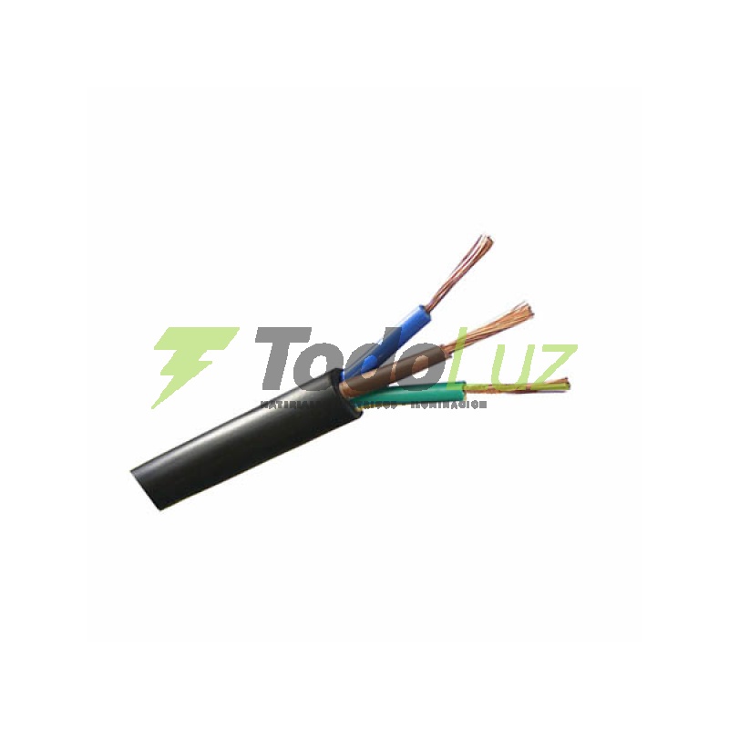 CABLE TIPO TALLER 3 X 2.50MM NEGRO