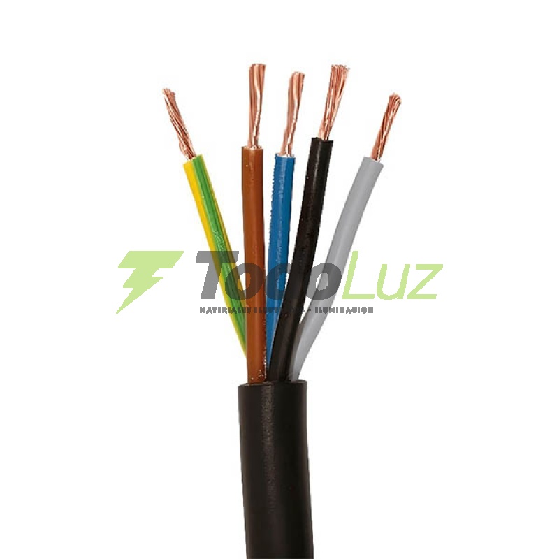 CABLE TIPO TALLER 5 X 2.50MM NEGRO