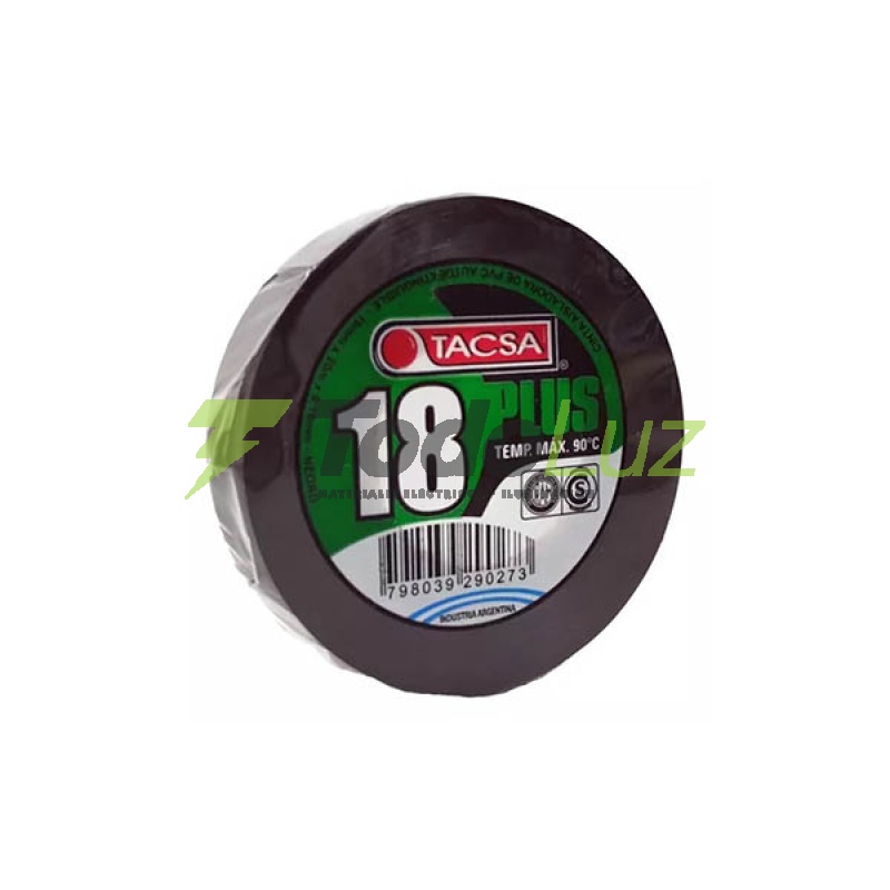 CINTA AISLADORA PVC 20M NEGRA 18 PLUS