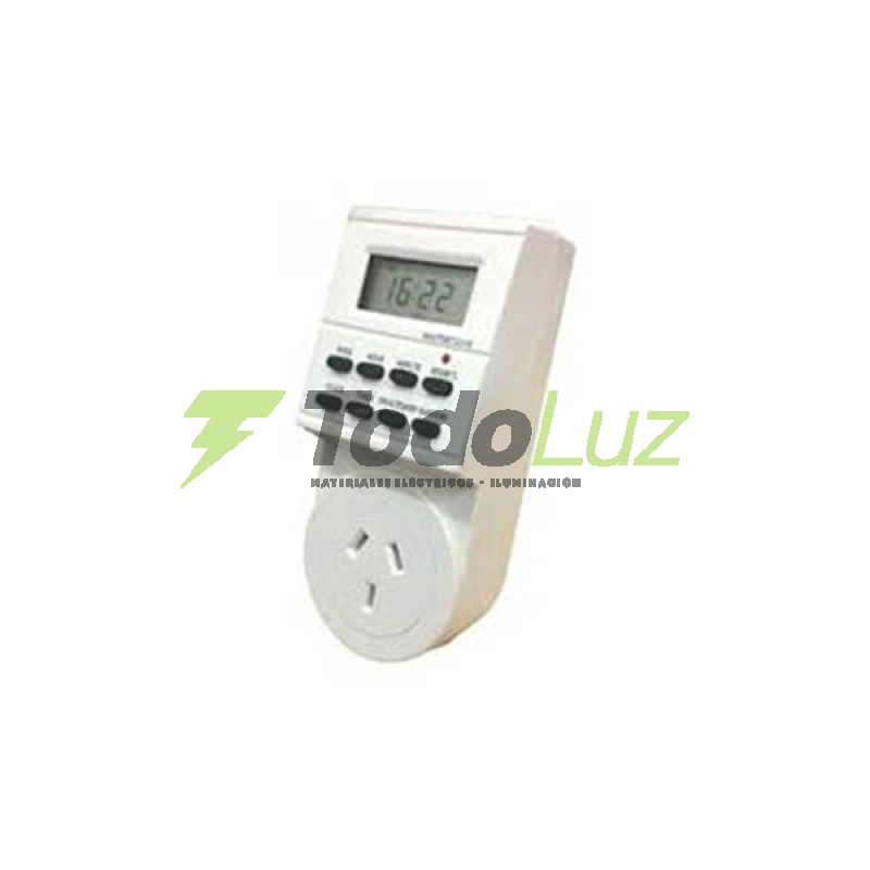 TIMER ENCHUFABLE DIGITAL PROG. SEMANAL 2300W