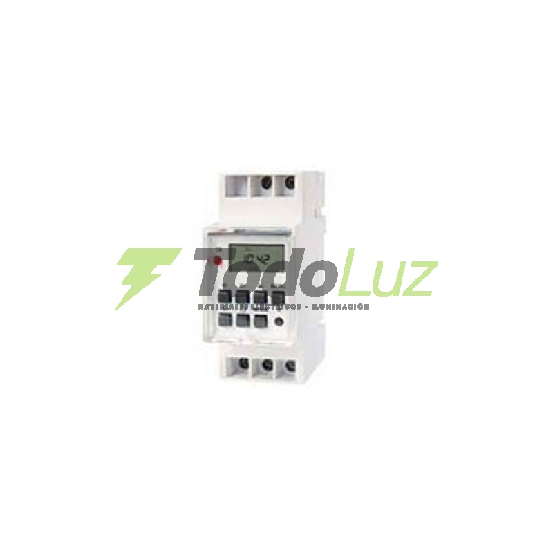 TIMER P/RIEL DIN DIGITAL PROG. SEMANAL 2300W