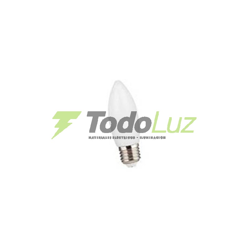 LAMPARA B.C. 7W TIPO VELA E-14 LUZ CALIDA