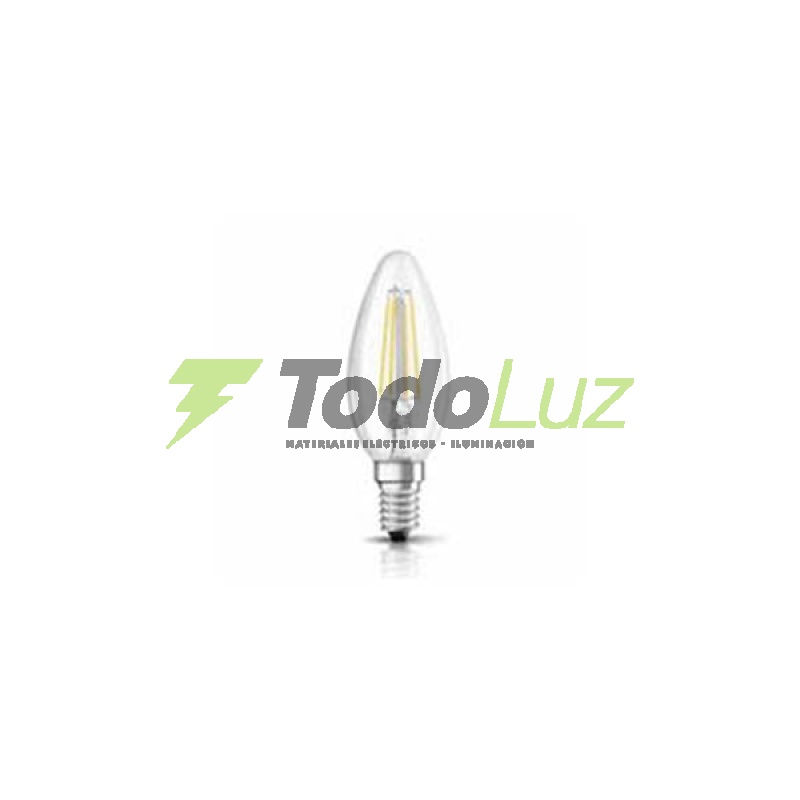 LAMPARA FILA LED TIPO VELA 4W E-14 CLARA