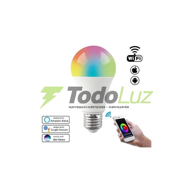 LAMPARA A-60 SMART WIFI + BLUETOOTH 10W RGB