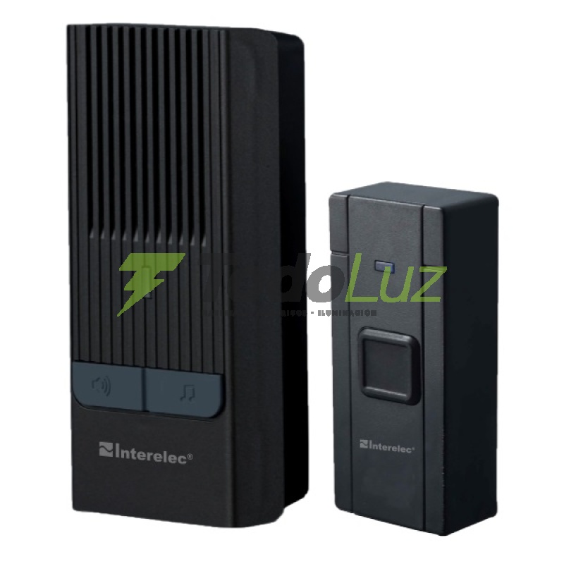 TIMBRE INHALAMBRICO ENCHUFABLE NEGRO ALCANCE 120M